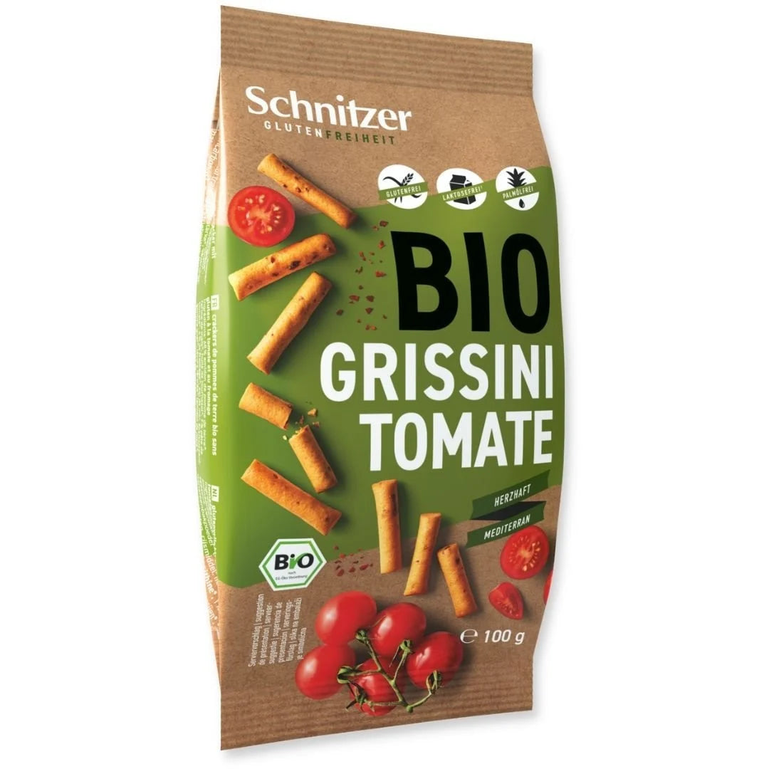 Grissini Tomate (Mini-Suppenstangen) Bio - Glutenfrei