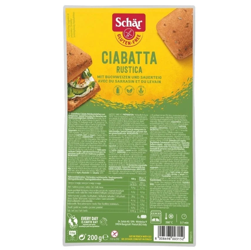 Ciabatta Rustica 4 Stück - Glutenfrei