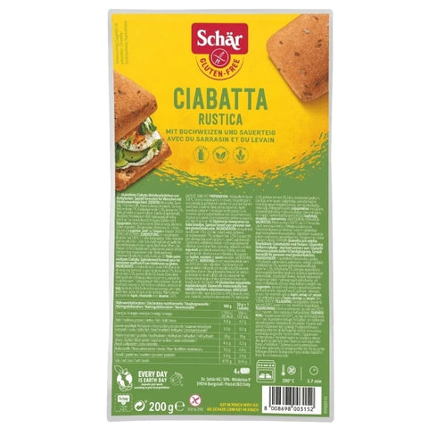 Ciabatta Rustica 4 Stück - Glutenfrei